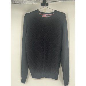 Men’s Soul Of London Melange Crew Neck Sweater Black Size Small